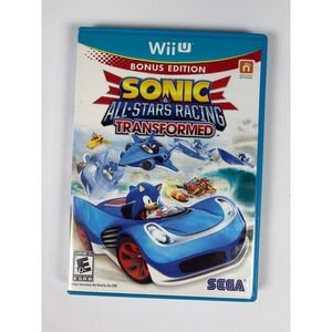 Sonic & All-Stars Racing Transformed Bonus Edition Nintendo Wii U Sega Game CIB